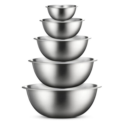 FineDine Stainless Steel Mixing Bowls (Set of 6)