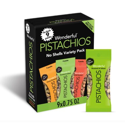 Wonderful Pistachios, No Shells, Variety Pack, 0.75oz