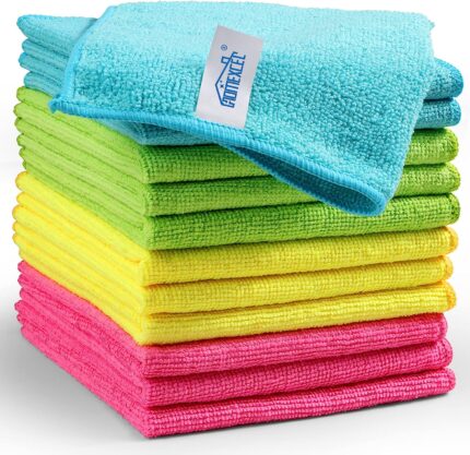 HOMEXCEL Microfiber Cleaning Cloth,12 Pack Cleaning Rag